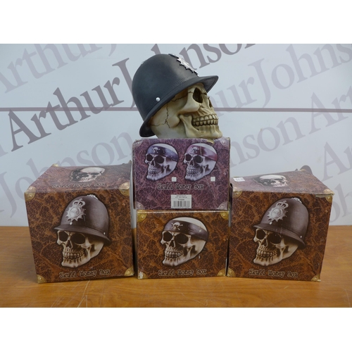 2317 - 4 skull money boxes