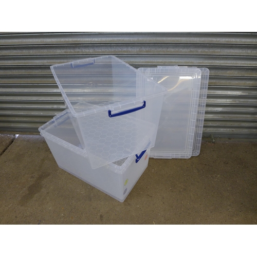 2328 - 3 x 83L storage containers with lids