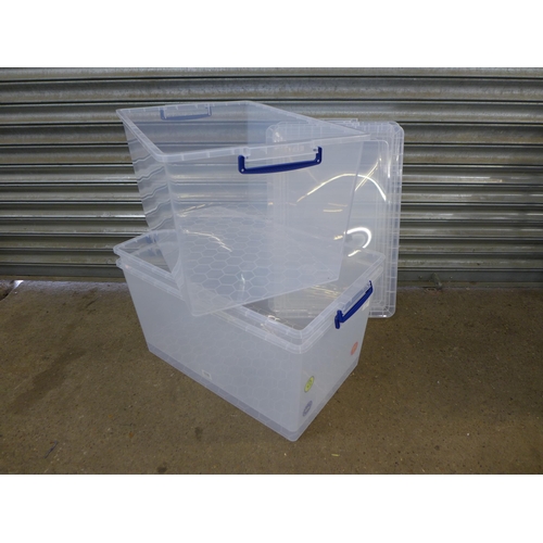 2329 - 3 x 83L storage containers with lids