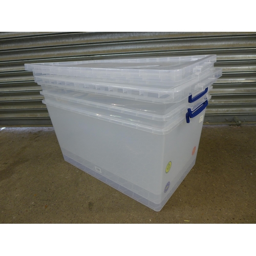 2329 - 3 x 83L storage containers with lids