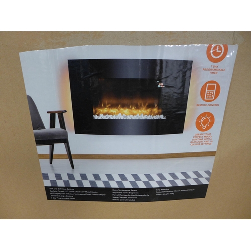 2333 - An electric wall mountable fireplace with remote