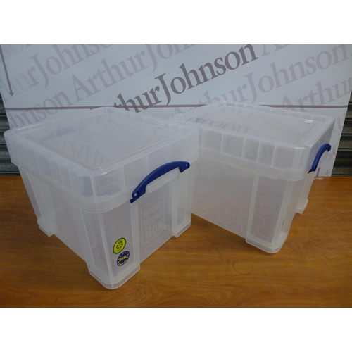 2336 - Two 35ltr storage containers with lids