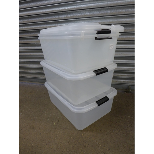 2337 - Four 30ltr storage containers with lids