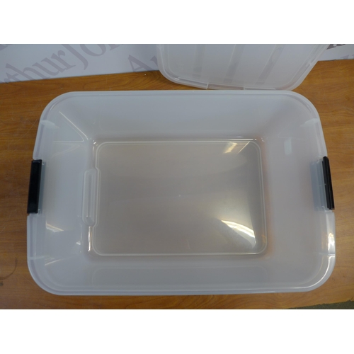 2337 - Four 30ltr storage containers with lids