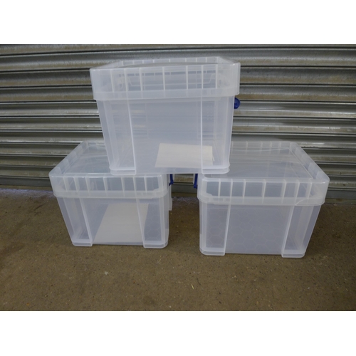 2339 - Three 35ltr storage containers with lids