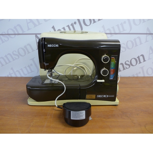 2341 - A Necchi Silvia Maximatic type 586 electronic sewing machine in protective plastic case