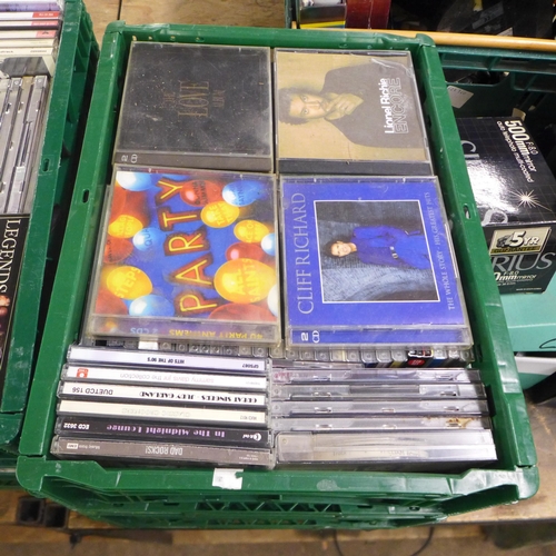 2418 - 4 small crates of approx. 250 mixed CDs