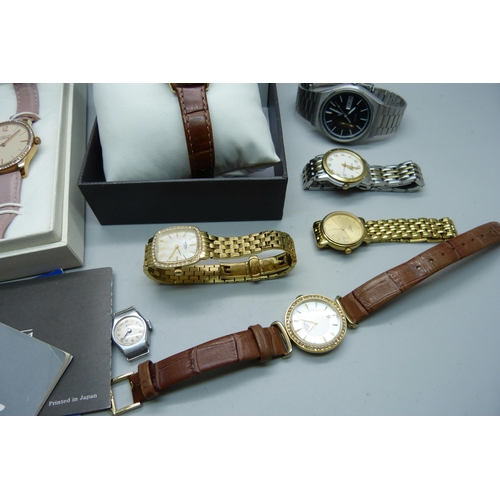 1031 - Lady's and gentleman's wristwatches, Seiko, Rotary, Radley, Tissot, etc.