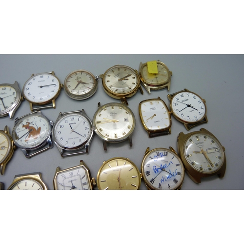 1039 - Wristwatch heads, for repair