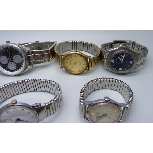 1040 - Wristwatches including Corvette, Accurist, Terner, Sekonda