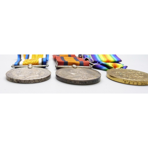 1080 - A Queen's South Africa Medal with five bars to 656 TPR: HH Paul S.A.C. and two other WWI medals to G... 