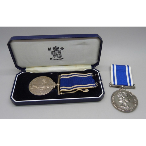 1093 - A Police Long Service and Good Conduct Medal to Const. Ernest Shotbolt plus same to Const. Michael G... 