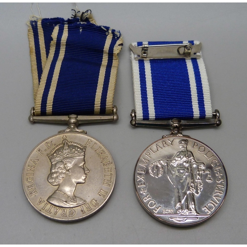 1093 - A Police Long Service and Good Conduct Medal to Const. Ernest Shotbolt plus same to Const. Michael G... 