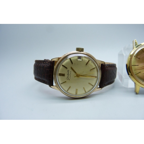 1096 - A Glashutte wristwatch and an Ingersoll wristwatch head