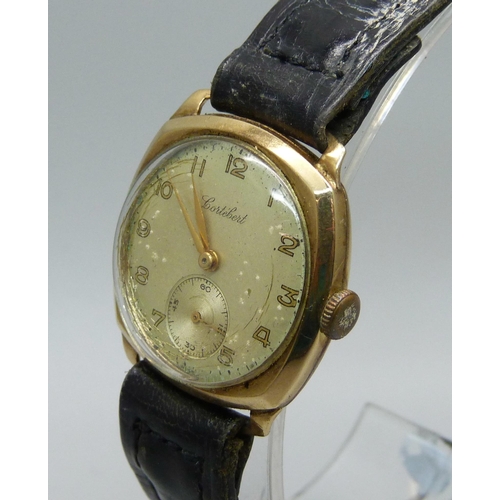 1103 - A 9ct gold cased Cortébert wristwatch