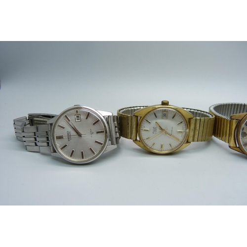 1107 - Five wristwatches including two Seiko and Sekonda