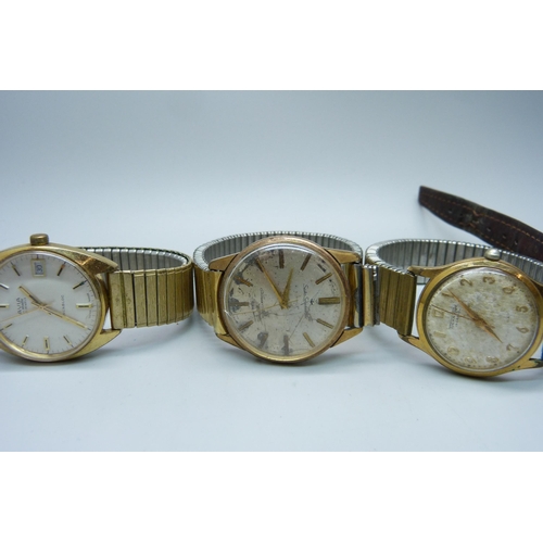 1107 - Five wristwatches including two Seiko and Sekonda