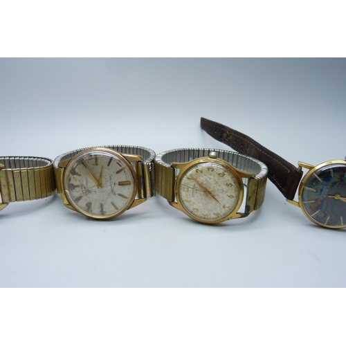 1107 - Five wristwatches including two Seiko and Sekonda