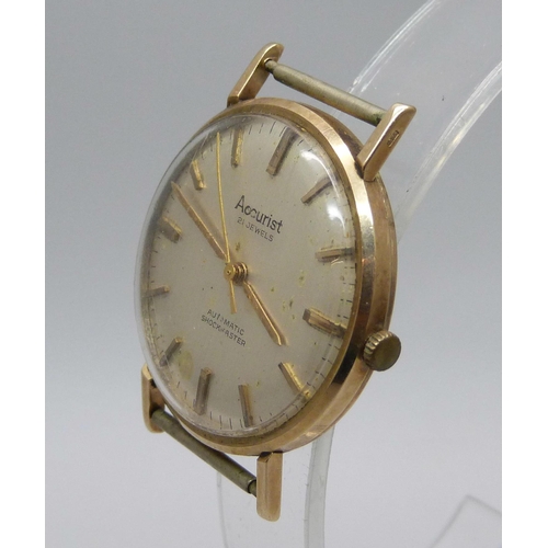 1119 - A 9ct gold cased Accurist automatic wristwatch