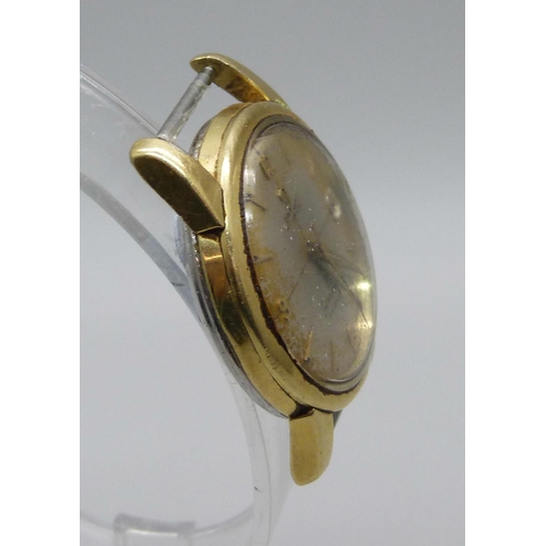 1122 - An Omega Seamaster automatic calendar wristwatch (lacking crown)