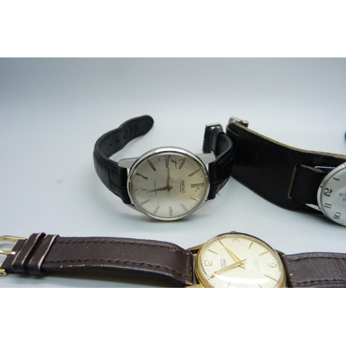 1126 - Four wristwatches; Seiko, Allaine, Smiths Astral and Adrem