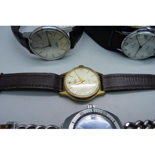 1126 - Four wristwatches; Seiko, Allaine, Smiths Astral and Adrem