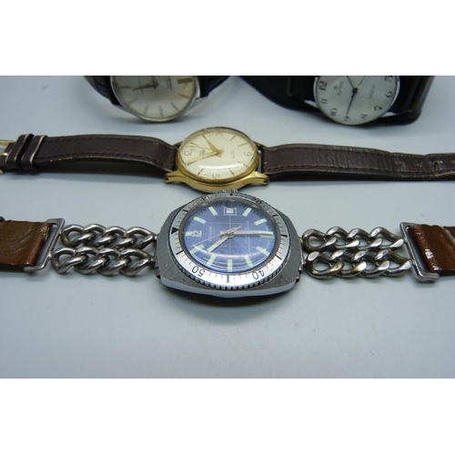 1126 - Four wristwatches; Seiko, Allaine, Smiths Astral and Adrem