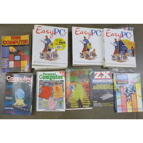 1175 - A collection of computer magazines including Your Computer, Popular Computing Weekly, Easy PC and Ea... 