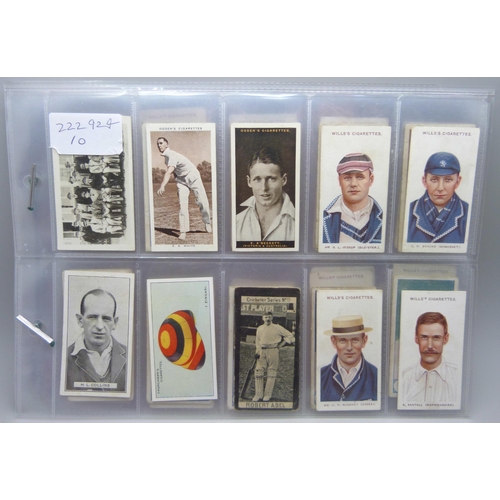 835 - CIGARETTE CARDS, cricket odds, including Cash & Co., Clarke, Wills, Pattreiouex, etc., 63