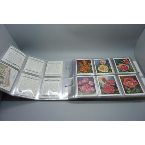 837 - CIGARETTE CARDS, six complete large Wills sets, including Old Inns 1st, Authors, Roses, etc., 225