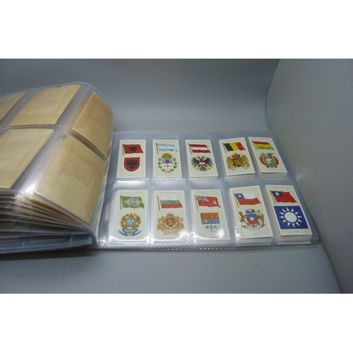 843 - CIGARETTE CARDS, ten complete sets, including Wills WWI, Lea & Wix silks, Phillips, etc., 495