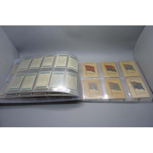 843 - CIGARETTE CARDS, ten complete sets, including Wills WWI, Lea & Wix silks, Phillips, etc., 495