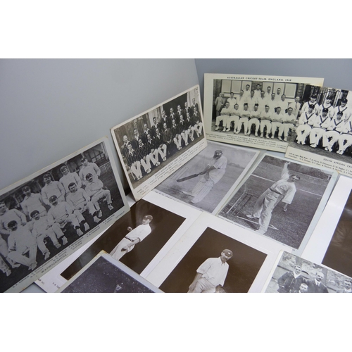 857 - Twenty cricket postcards including international and county teams and individual players including W... 