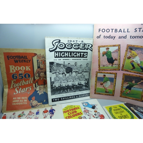 863 - Football; free booklets and gifts issued with comics, including Jag, Hotspur, Hornet, Football Weekl... 