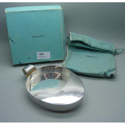 868 - A silver Tiffany & Co. spoon warmer, marked Denmark, with dust bag and box, 247g