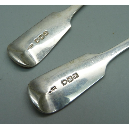 889 - A pair of late Victorian silver ladles, 151g