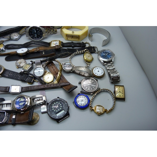 941 - A collection of lady's and gentleman's wristwatches including Marco Ceroni chronograph