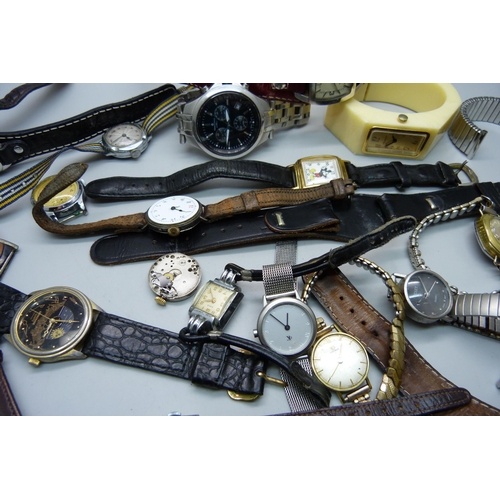 941 - A collection of lady's and gentleman's wristwatches including Marco Ceroni chronograph