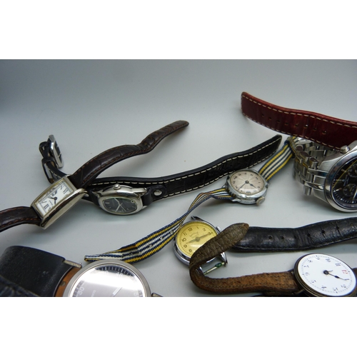 941 - A collection of lady's and gentleman's wristwatches including Marco Ceroni chronograph