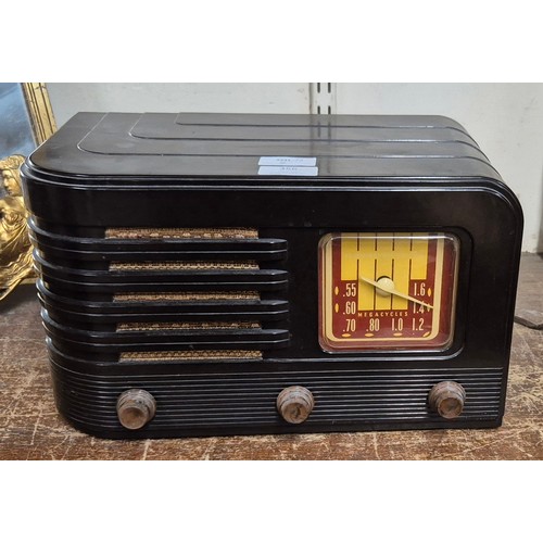 356 - An Art Deco Bakelite Megacycles radio