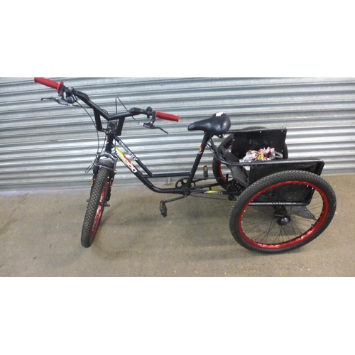 2192 - A Mission cycles Trike MX with Shimano gear set, custom wheels and an extra rear facing back seat wi... 