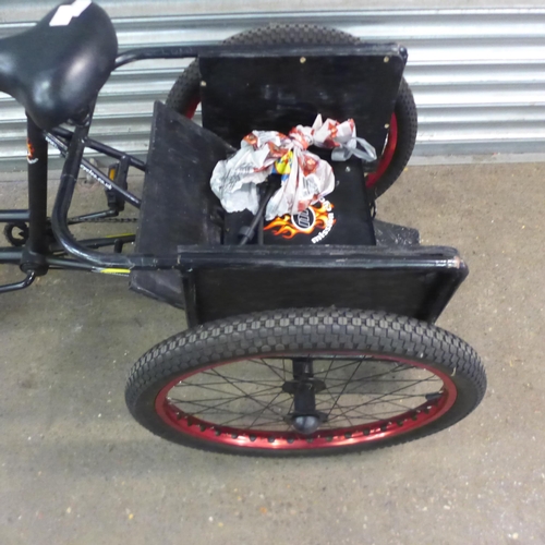 2192 - A Mission cycles Trike MX with Shimano gear set, custom wheels and an extra rear facing back seat wi... 