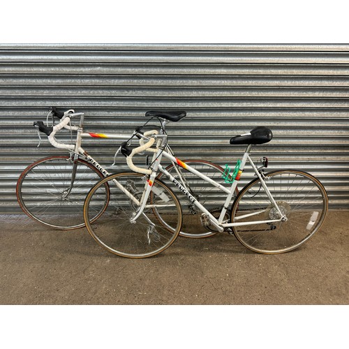 2185 - A Peugeot 531 hand brazed mens road bike and a Peugeot HLE - Premierelle lady's road bike