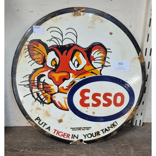 363 - An Esso enamelled metal advertising sign