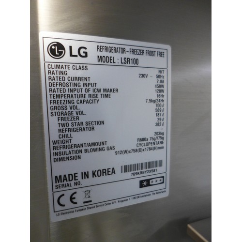 3050 - LG Signature LSR100 Door in Door Stainless Steel Fridge Freezer with Instaview, Original RRP £5416.6... 