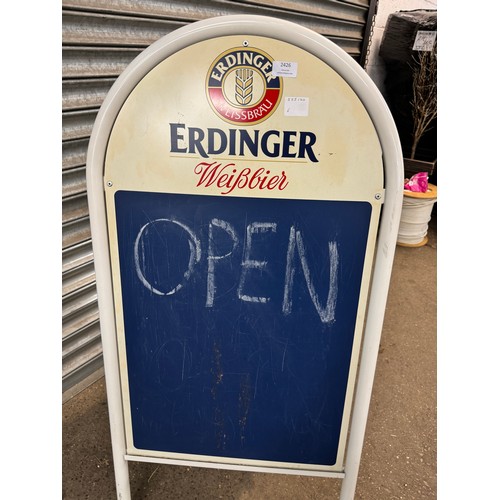 2426 - An Erdinger Weissbräu sandwich board/shop sign