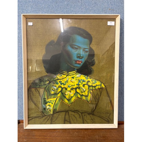 341 - A Vladimir Tretchikoff print, The Chinese Girl, framed