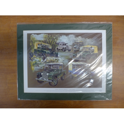 2347A - A mix of 15 large mounted military and transportation prints