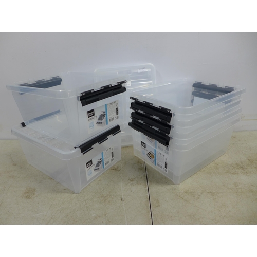 2371 - Six 14ltr storage containers with lids