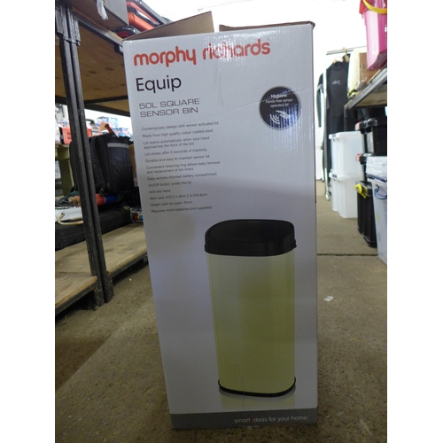 2376 - A Morphy Richards 50 litre square sensor bin